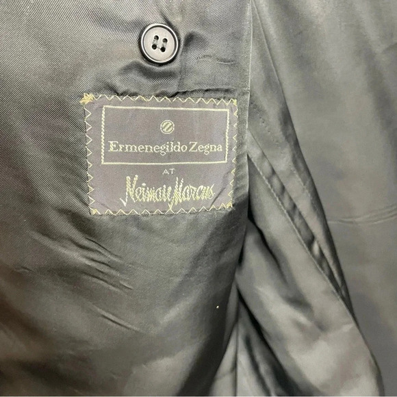 Ermenenegildo Zegna Neiman Marcus  Vintage Cashmere Black Sports Coat Blazer - Picture 3 of 8